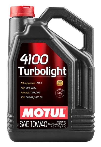 Моторное масло Motul 4100 Turbolight 10W-40 4 л (100355)