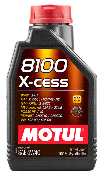 Моторное масло Motul 8100 X-cess 5W-40 1 л (102784) 