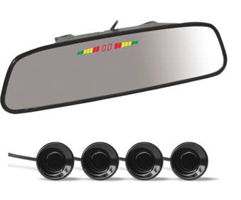 Парктроник AVS PS-164U (4 датчика, Зеркало + LED Дисплей)  (A78015S)